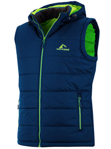 Westfjord Functionele bodywarmer "Krafla" donkerblauw/lichtgroen