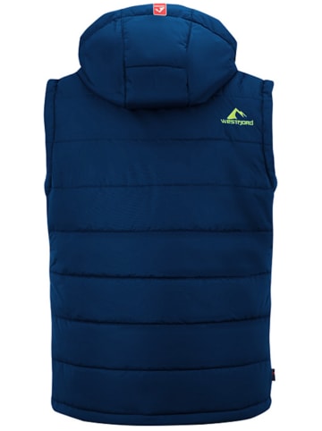 Westfjord Functionele bodywarmer "Krafla" donkerblauw/lichtgroen