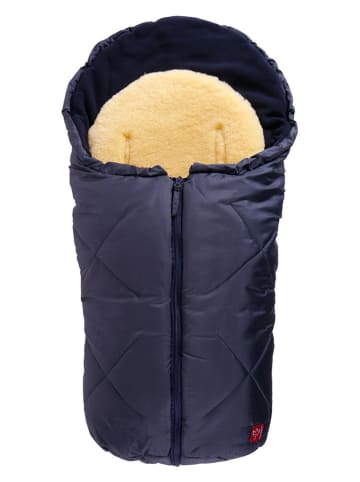 Kaiser Naturfellprodukte Babyschalen-Fußsack "Little Sheepy" in Dunkelblau - (L)80 x (B)40 cm
