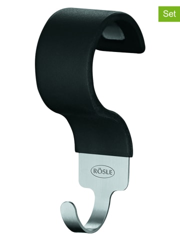 Rösle 5er-Set: Haken in Schwarz - (L)7 cm
