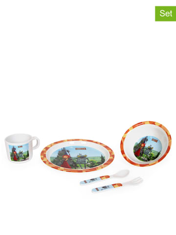 small foot 5tlg. Geschirr-Set "Ritter Rost" in Orange/ Bunt