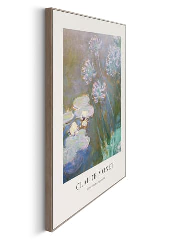 Orangewallz Druki artystyczne (2 szt.) "Claude Monet - Purple Blue" w ramce - 40 x 50 cm