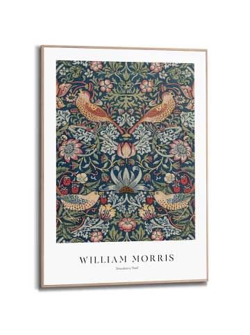 Orangewallz Gerahmter Kunstdruck "William Morris - Strawberry thief" - (B)50 x (H)70 cm