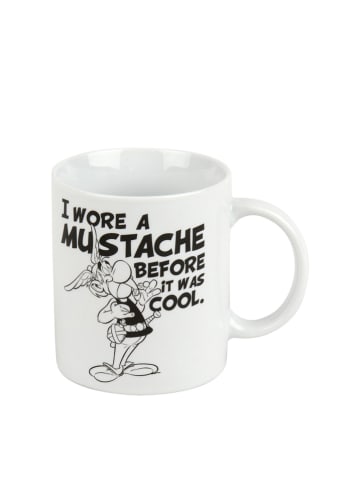 Könitz Kubek "Asterix - I Wore a Mustache" w kolorze biało-czarnym - 300 ml
