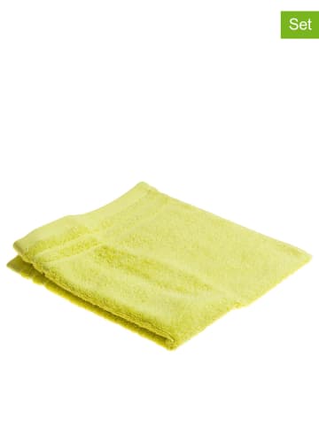 Schiesser 2-delige set: handdoeken/badhanddoeken "Essential" groen