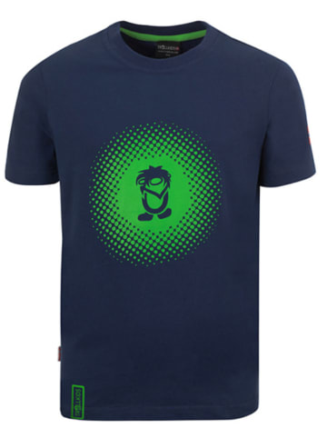 Trollkids Koszulka funkcyjna "Pointillism" w kolorze granatowo-jasnozielonym
