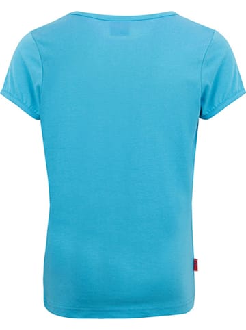 Trollkids Koszulka funkcyjna "Logo" w kolorze błękitno-różowym
