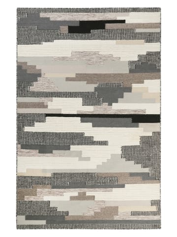 ESPRIT Wełniany dywan "Kelim" w kolorze kremowo-szarym