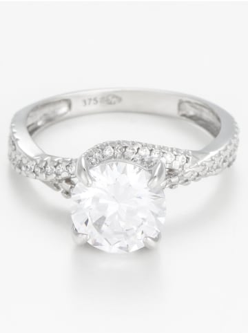 L instant d Or Weißgold-Ring "Tourbillon" mit Zirkonias