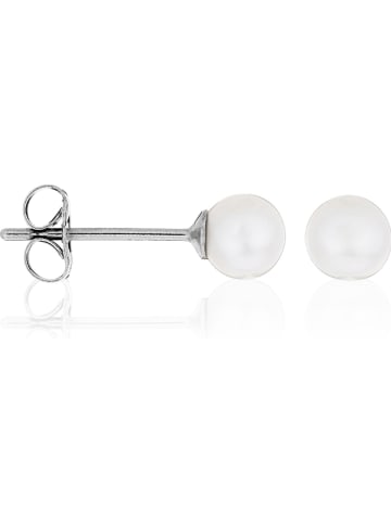 L'OR by Diamanta Weißgold-Ohrstecker "My Pearl" mit Perlen