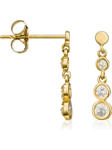 OR ÉCLAT Gouden oorstekers "Sagesse" met edelstenen