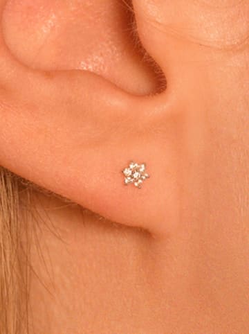 OR ÉCLAT Weißgold-Ohrstecker "For Her" mit Edelsteinen
