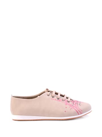 Goby Schnürschuhe in Beige/ Bunt