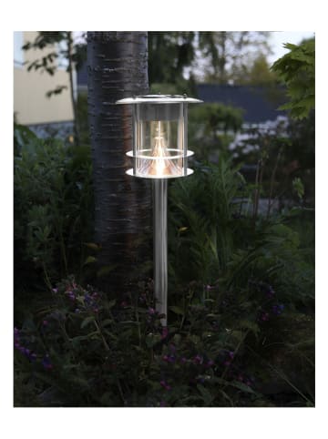STAR Trading Solarna lampa ogrodowa LED w kolorze srebrnym - wys. 64 cm