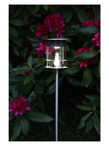 STAR Trading Solarna lampa ogrodowa LED w kolorze srebrnym - wys. 64 cm