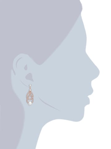 Perldesse Rosévergulde oorstekers met parels