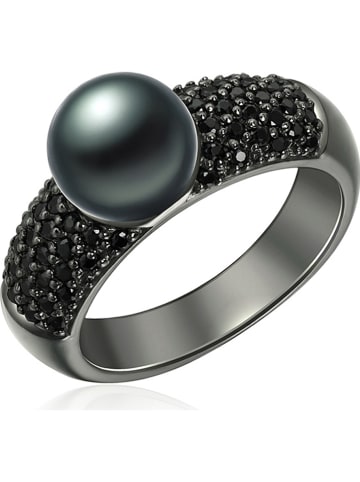 Nova Pearls Copenhagen Zilveren ring met parel en edelstenen