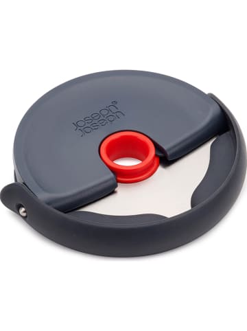 JosephJoseph Nóż "Disc" w kolorze szaro-czerwonym do krojenia pizzy