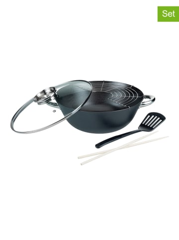 GSW 5-delige set: multifunctionele pannen zwart - Ø 32 cm
