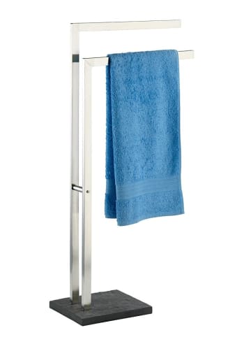 Wenko Edelstalen handdoekhouder "State Rock" zilver/zwart