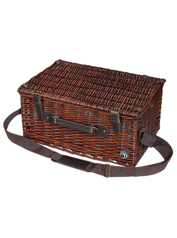 Cilio 26tlg. Picknick-Set "Varese" in dunkelbraun - (B)46 x (H)18 x (T)30 cm
