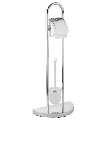 Wenko Zestaw WC w kolorze srebrnym - wys. 84 cm
