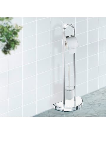 Wenko Combi-toiletborstelgarnituur "Ruimte wonder" chroom - (H)84 cm