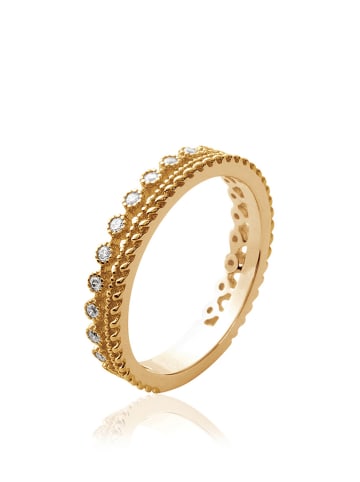 Lucette Vergulde ring met zirkonia's