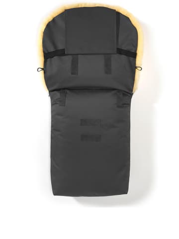 Hofbrucker Lammfell-Fußsack "Putzi" in Grau - (L)90 x (B)34 cm