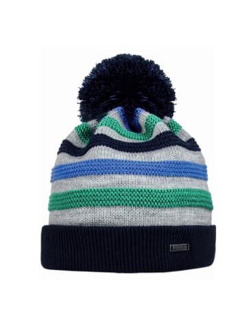 Döll Strickmütze in Grau/ Blau