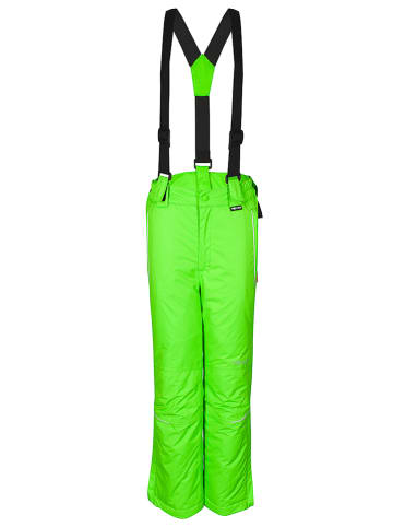 Trollkids Spodnie narciarskie "Holmenkollen Slim Fit" w kolorze zielonym