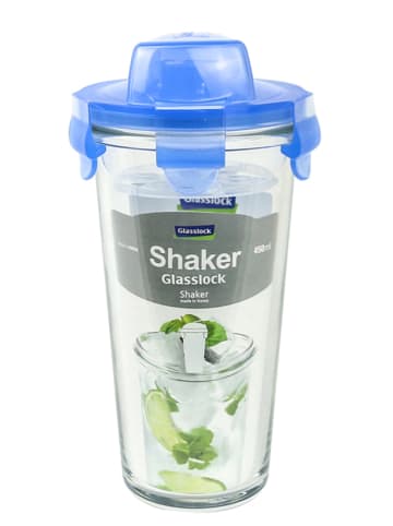 Glasslock Shaker w kolorze niebieskim - 450 ml