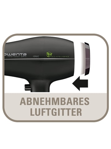 Rowenta Haartrockner "Eco Intelligence" in Schwarz/ Grün