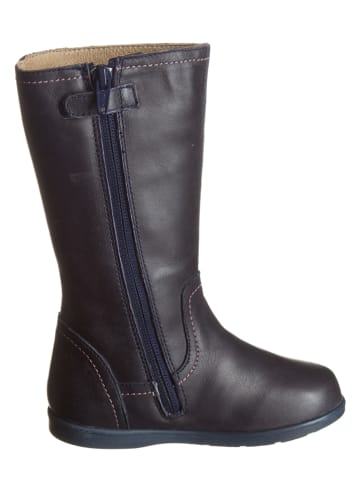 Garvalin Leren laarzen donkerblauw