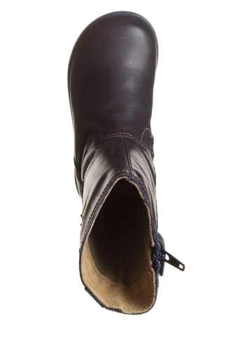 Garvalin Leder-Stiefel in Dunkelblau