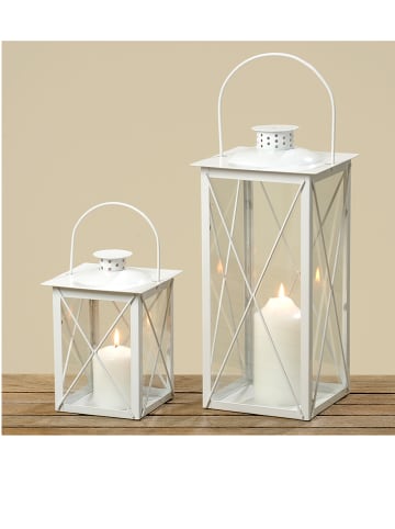 Boltze Lantaarn "Farol" wit - (H)20 cm