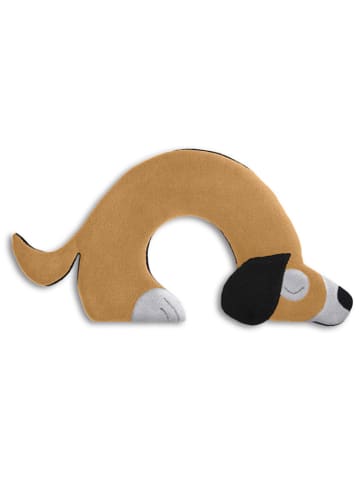 Leschi Nackenkissen "Der Hund Bobby" in Beige - (B)21 x (L)34 cm