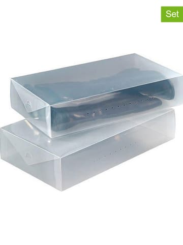 Wenko 2er-Set Aufbewahrungsboxen für Stiefel in Transparent - (B)30 x (L)52(T)11 cm