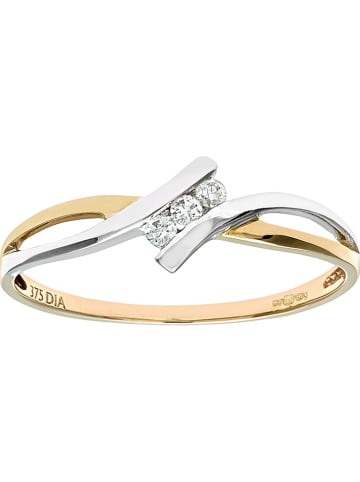 Diamant Exquis Gold-/ Weißgold-Ring mit Diamanten
