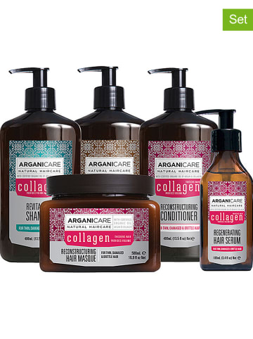 Argani Care 5-częściowy zestaw pielęgnacyjny "Collagen" do włosów cienkich