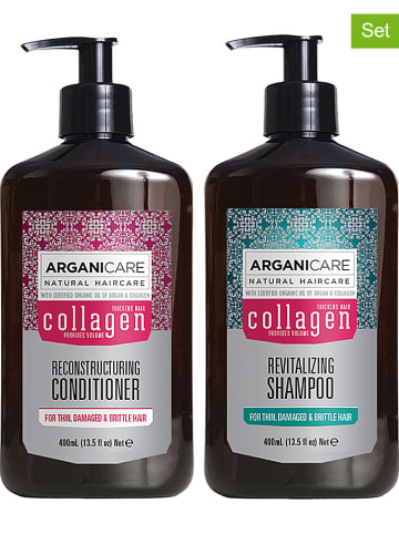 Argani Care 2-częściowy zestaw pielęgnacyjny do włosów "Collagen" - 2 x 400 ml
