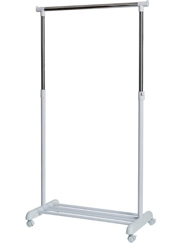 STORE IT Kleiderständer in Chrom/ Weiß - (B)84 x (H)165 x (T)44 cm