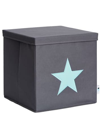 STORE IT Ordnungsbox in Grau/ Türkis  - (B)33 x (H)33 x (T)33 cm