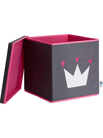 STORE IT Ordnungsbox in Grau/ Pink - (B)33 x (H)33 x (T)33 cm