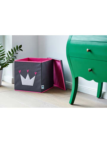 STORE IT Ordnungsbox in Grau/ Pink - (B)33 x (H)33 x (T)33 cm