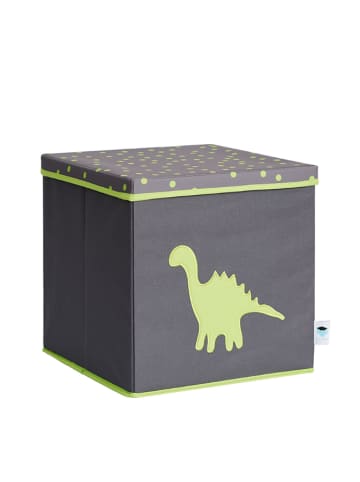 STORE IT Ordnungsbox in Grau/ Grün - (B)33 x (H)33 x (T)33 cm