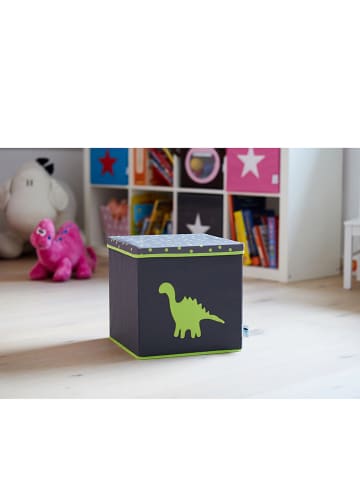 STORE IT Ordnungsbox in Grau/ Grün - (B)33 x (H)33 x (T)33 cm
