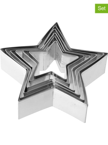 Dr. Oetker 6er-Set: Ausstecher "Sterne" in Silber