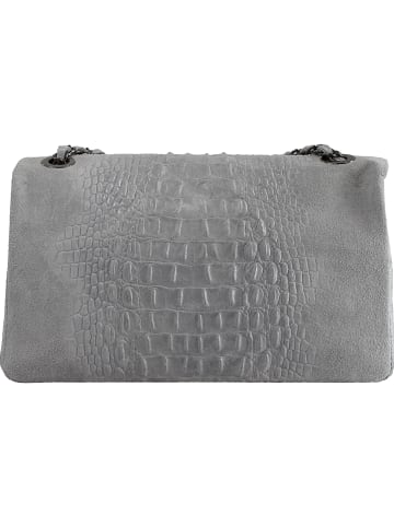 ORE10 Leder-Umhängetasche in Grau - (B)28 x (H)16 x (T)8 cm