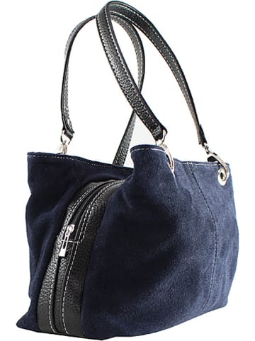 ORE10 Leren handtas donkerblauw - (B)32 x (H)20 x (D)14 cm